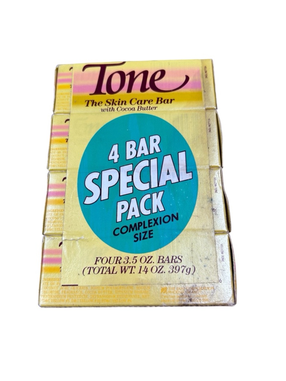 Vintage Tone Bar Soap Original Cocoa Butter New Old Stock 4 Bars 3.5 Oz. Each
